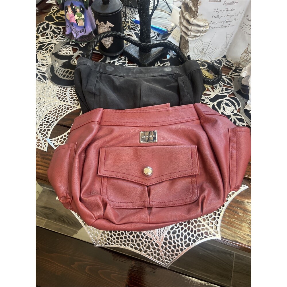Miche Demi Base And Shell Janet Set Burgundy Customizable Magnet Handbag